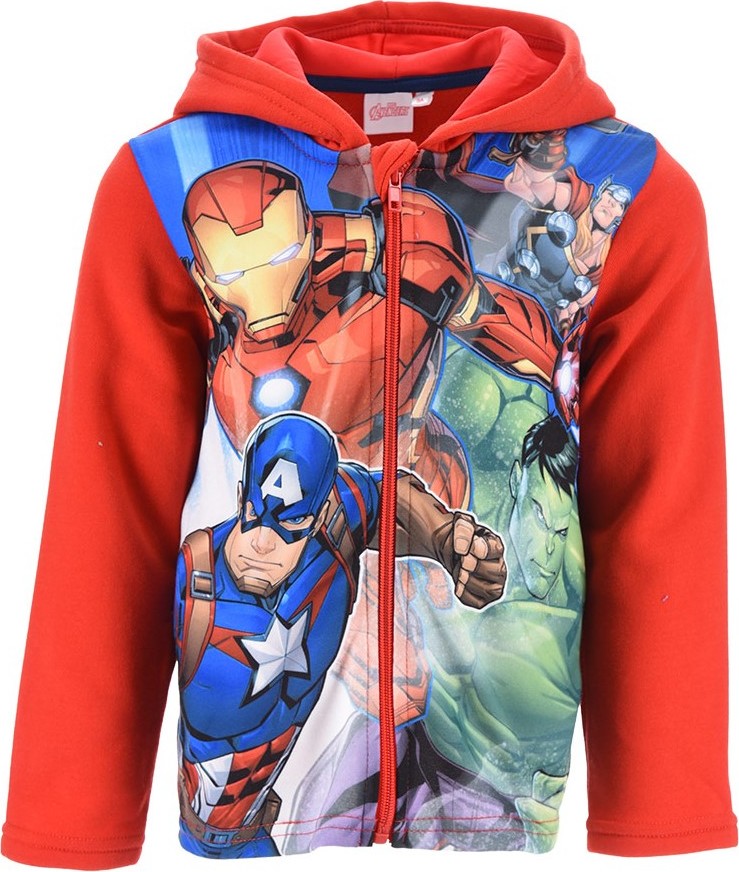 Marvel - Avengers červená chlapčenská mikina Veľkosť: 104