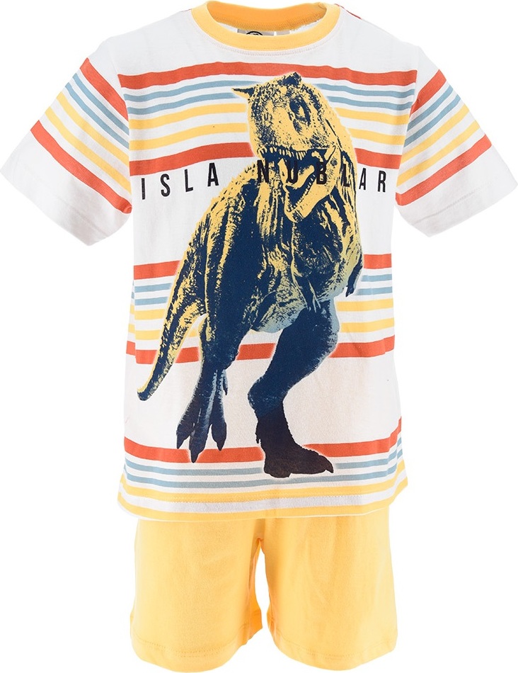 Žlto-pruhované chlapčenské pyžamo Jurský svet Veľkosť: 98