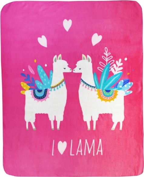 Fleecová dievčenská deka 130 x 160 cm - tmavoružová Veľkosť: ONE SIZE