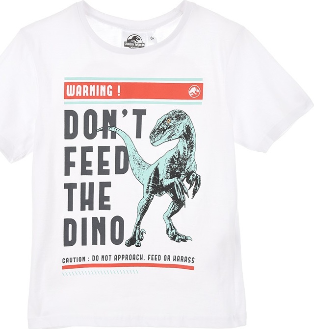 Biele chlapčenské tričko Jurassic World Veľkosť: 104