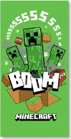 Zelený chlapčenský uterák Minecraft Veľkosť: ONE SIZE