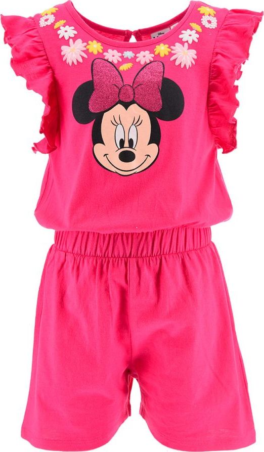 Tmavoružový dievčenský overal Mickey Mouse Veľkosť: 98
