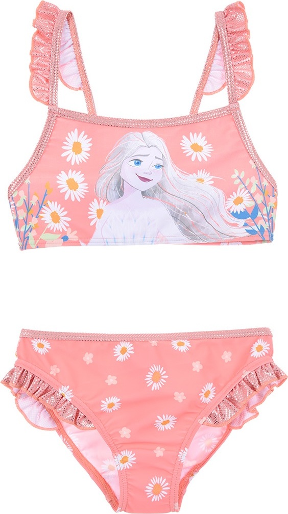 Marhuľové dvojdielne plavky s kvetinami Disney Frozen Veľkosť: 110