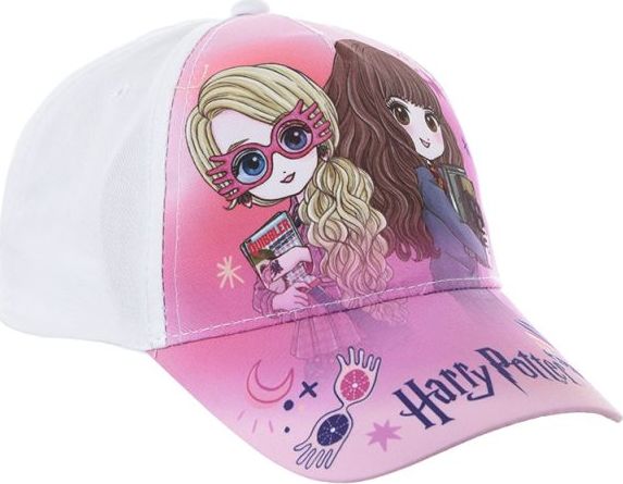 Bielo-ružová dievčenská šiltovka s motívom postavičiek z Harryho Pottera Veľkosť: 52