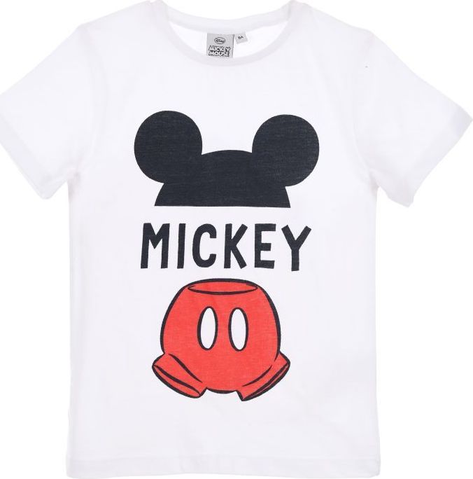 Chlapčenské biele tričko s potlačou - Disney Mickey Mouse Veľkosť: 128