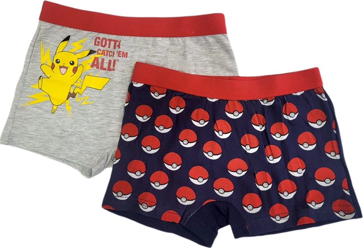 Sivo-modré boxerky Pokemon Pikachu - 2 ks Veľkosť: 116/128