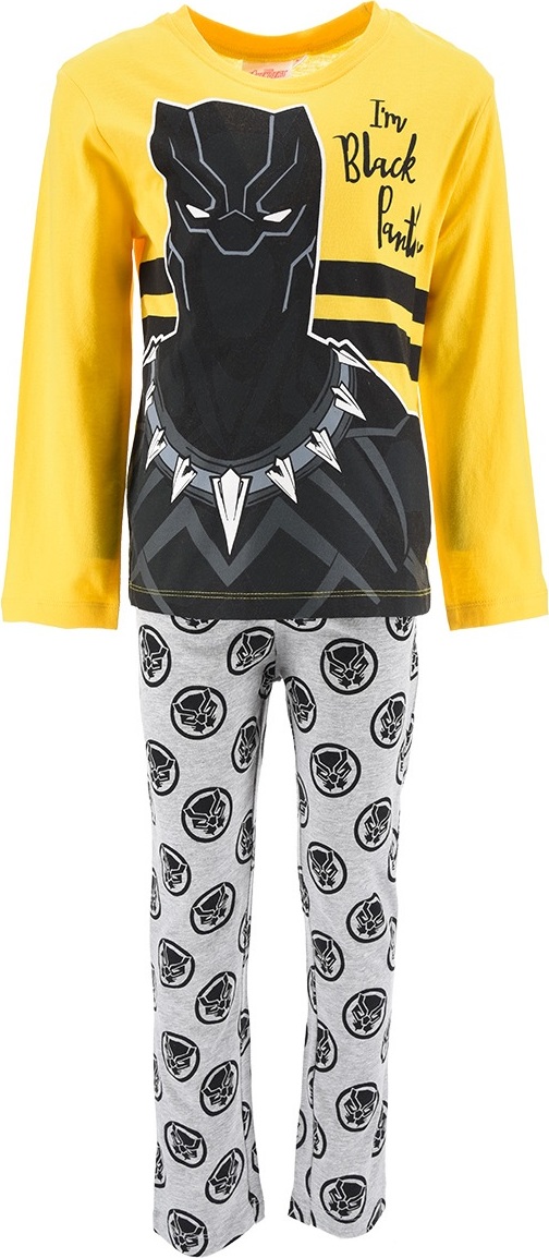 Žlto-sivé pyžamo Avengers - Black Panther Veľkosť: 116