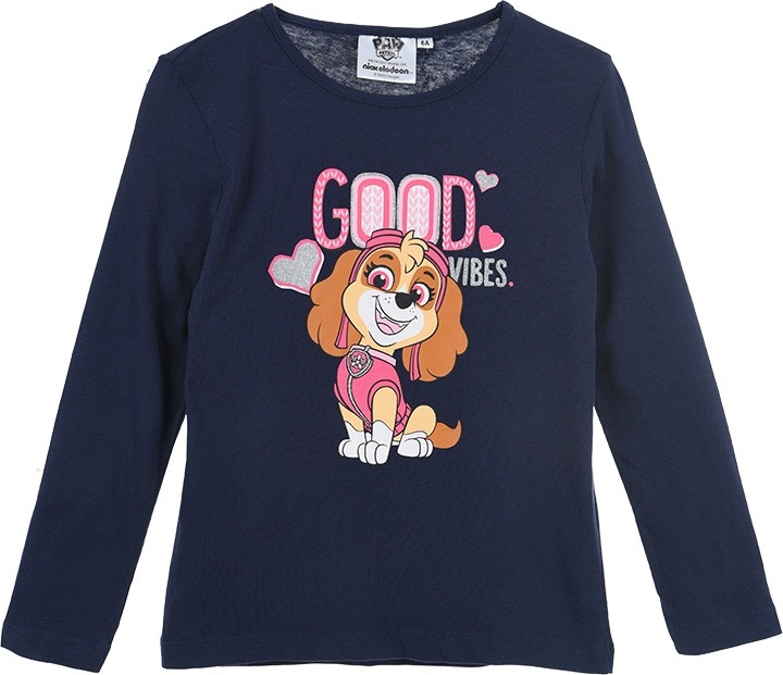 Tmavomodré tričko s dlhým rukávom Paw Patrol Veľkosť: 104