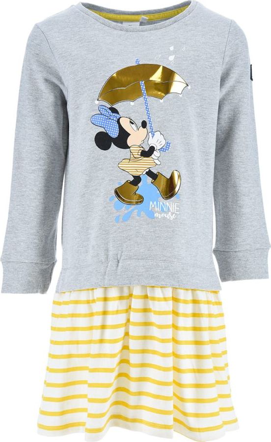 Disney Minnie Mouse sivo-žltá mikina so sukienkou Veľkosť: 98