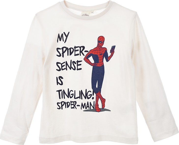 SPIDER-MAN Biele tričko z organickej bavlny Veľkosť: 98
