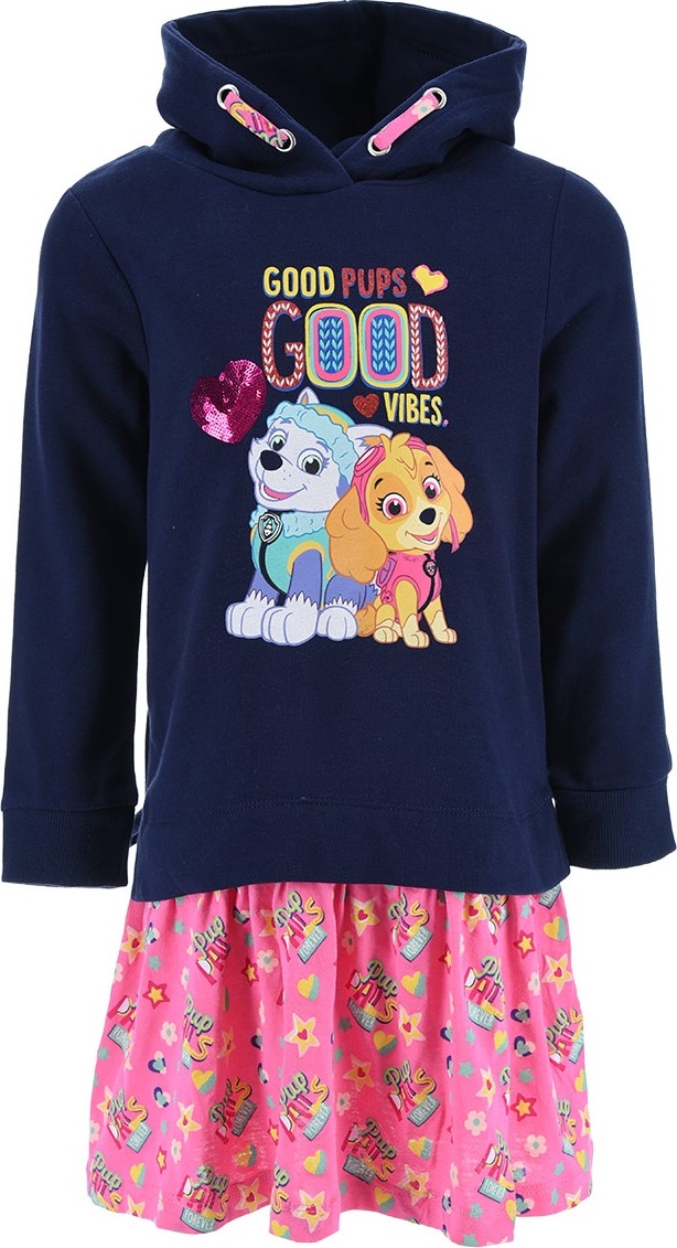 Paw Patrol Modro-ružové mikinové šaty Veľkosť: 98