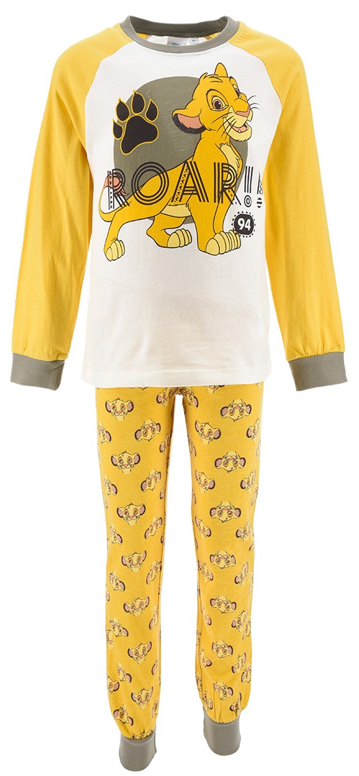 The Lion King žlto-biele chlapčenské pyžamo Veľkosť: 98