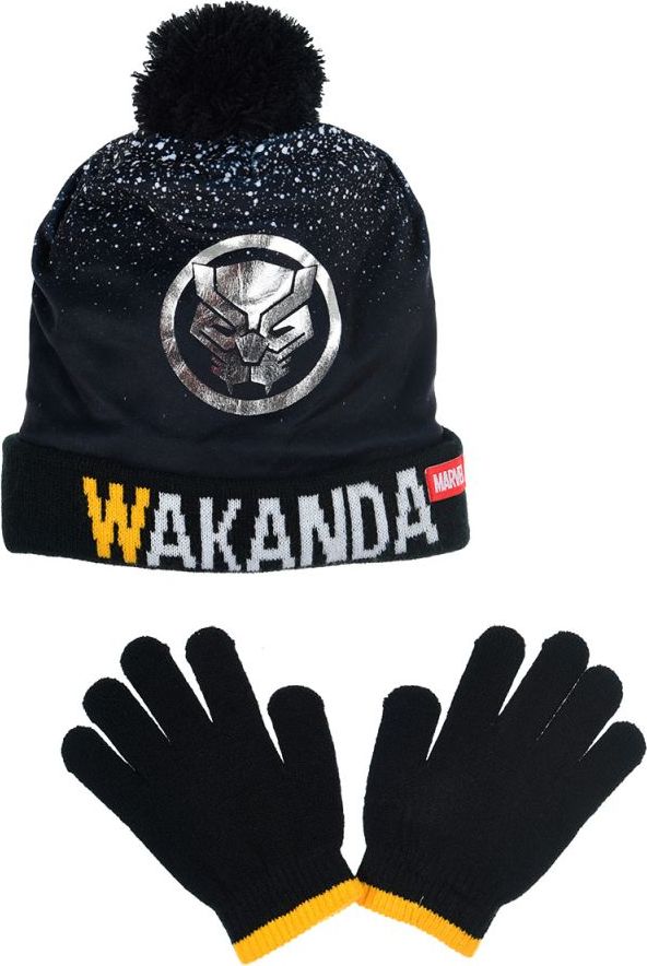 chlapčenský set čiapky a rukavíc - Black Panther Veľkosť: 54