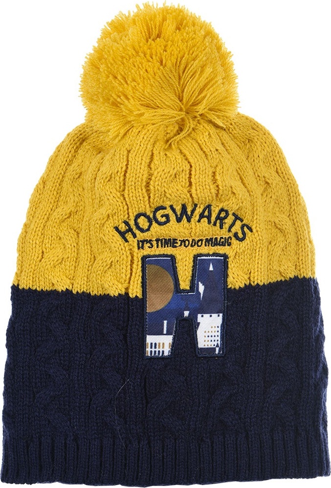 Harry Potter Čiapka s brmbolcom - žltá/tm. modrá Veľkosť: 52