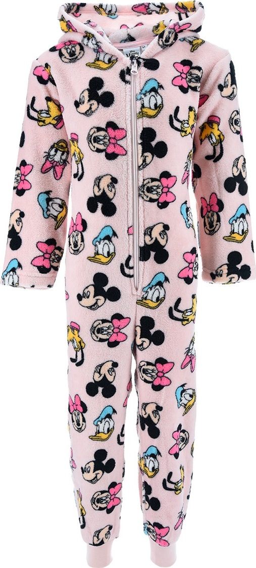 Minnie Mouse Svetloružový plyšový overal Veľkosť: 128