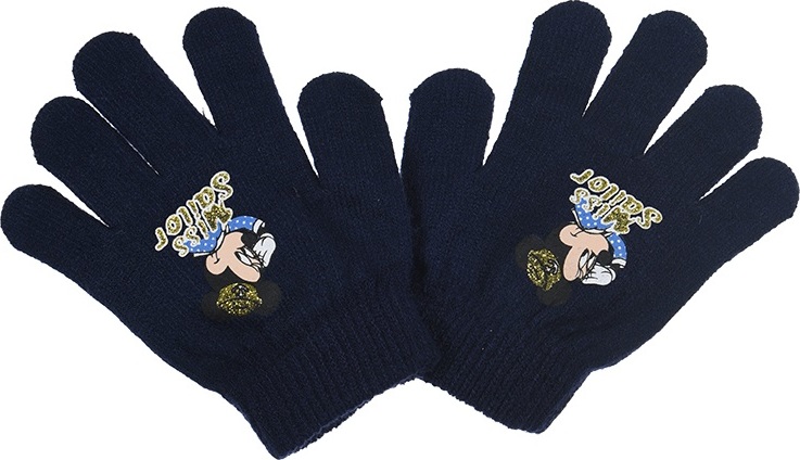 Minnie Mouse tmavomodré dievčenské rukavice Veľkosť: ONE SIZE