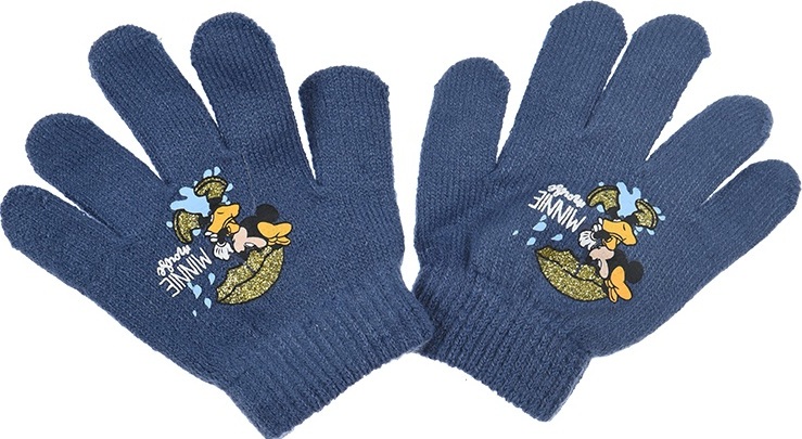 Minnie Mouse tmavomodré dievčenské rukavice Veľkosť: ONE SIZE