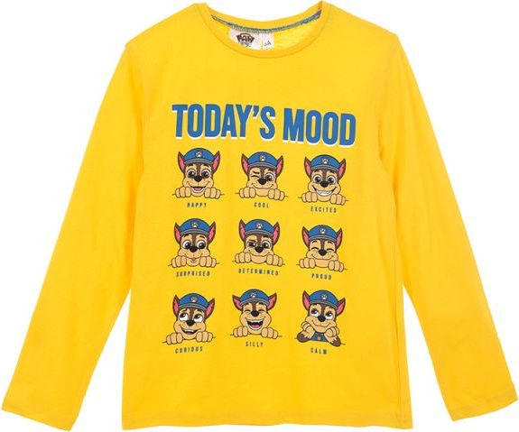 Žlté tričko Paw Patrol s dlhým rukávom Veľkosť: 98