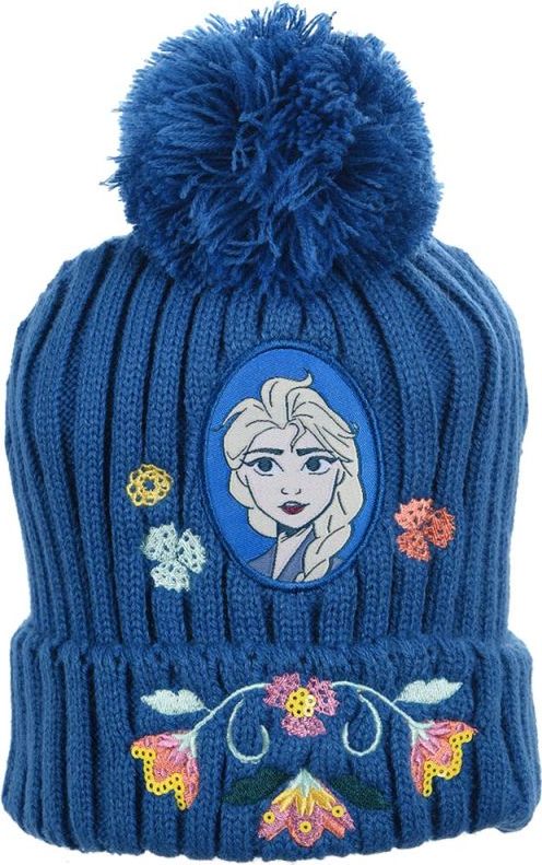 Disney Frozen Modrá zimná pletená čiapka Veľkosť: 52