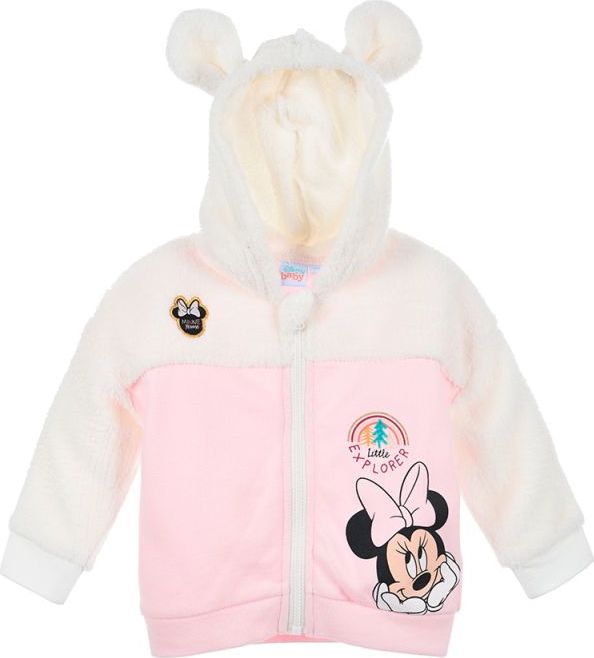 Disney Minnie Mouse Dievčenská mikina - smotanová/svetloružová Veľkosť: 67