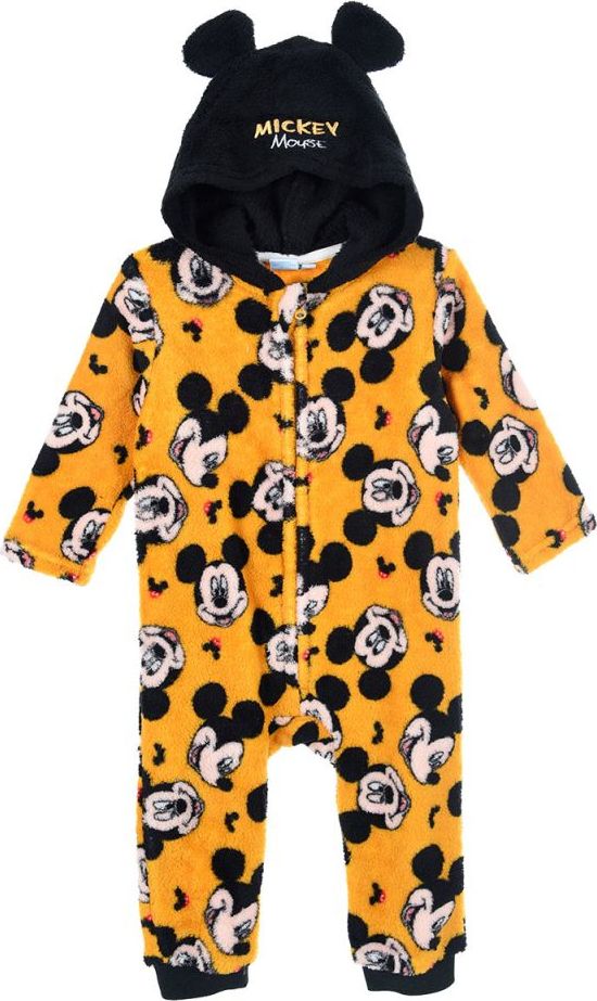 Žltý plyšový overal Disney Mickey Mouse Veľkosť: 81
