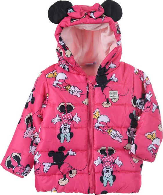 Teplá zimná bunda Disney Minnie Mouse - tmavoružová Veľkosť: 81