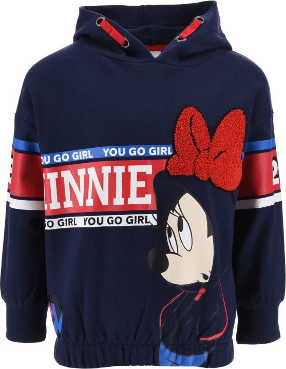 Bavlnená tmavomodrá dievčenská mikina Minnie Mouse Veľkosť: 98