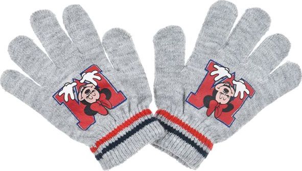Sivé dievčenské rukavice Minnie Mouse Veľkosť: ONE SIZE