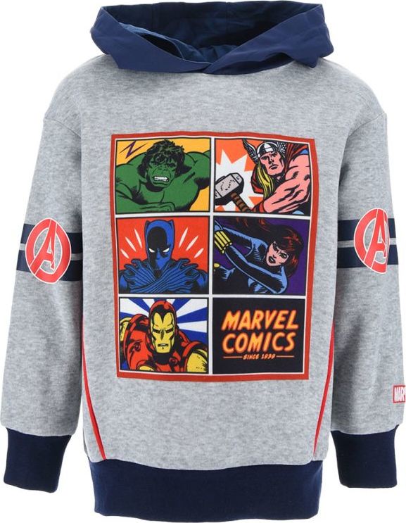 Sivá chlapčenská mikina s motívmi Avengers Veľkosť: 104