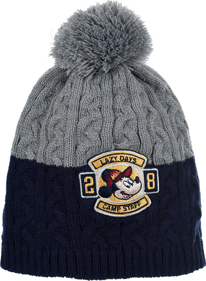 Mickey Mouse sivo-modrá pletená čiapka Veľkosť: 52