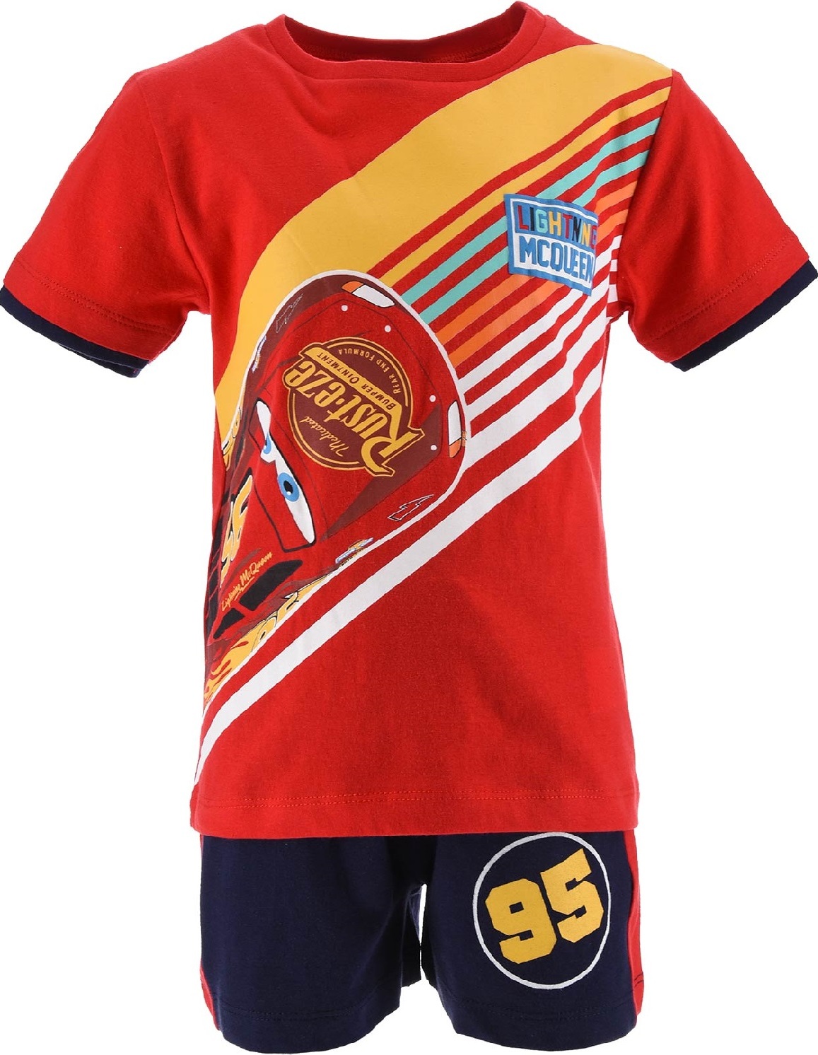 Červeno-modrý chlapčenský letný set Disney Cars Veľkosť: 98