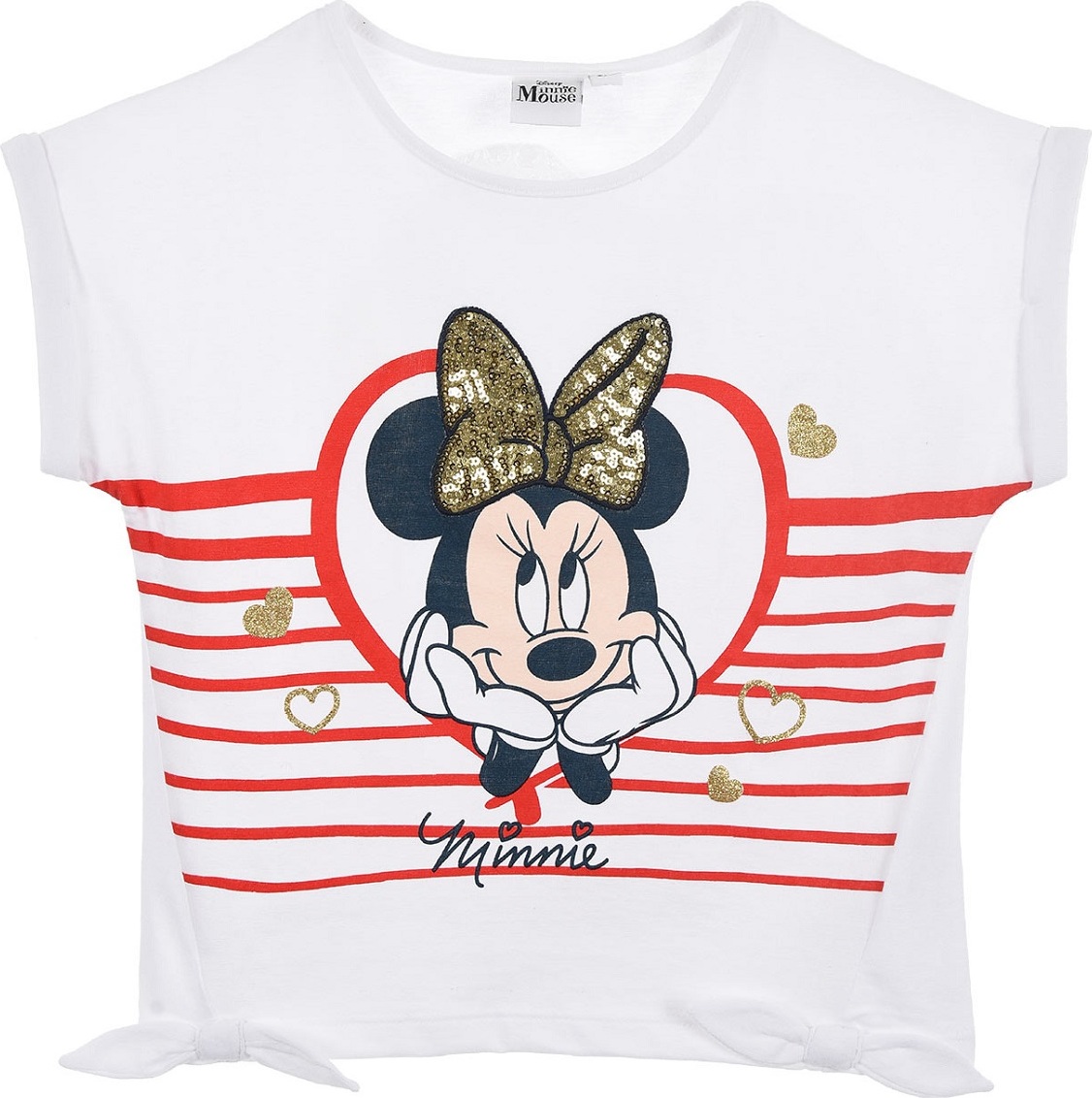 Biele dievčenské tričko Minnie Mouse Veľkosť: 128