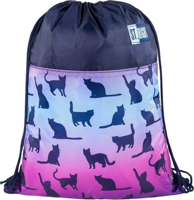 Fialový ľahký batoh - Cats Veľkosť: ONE SIZE