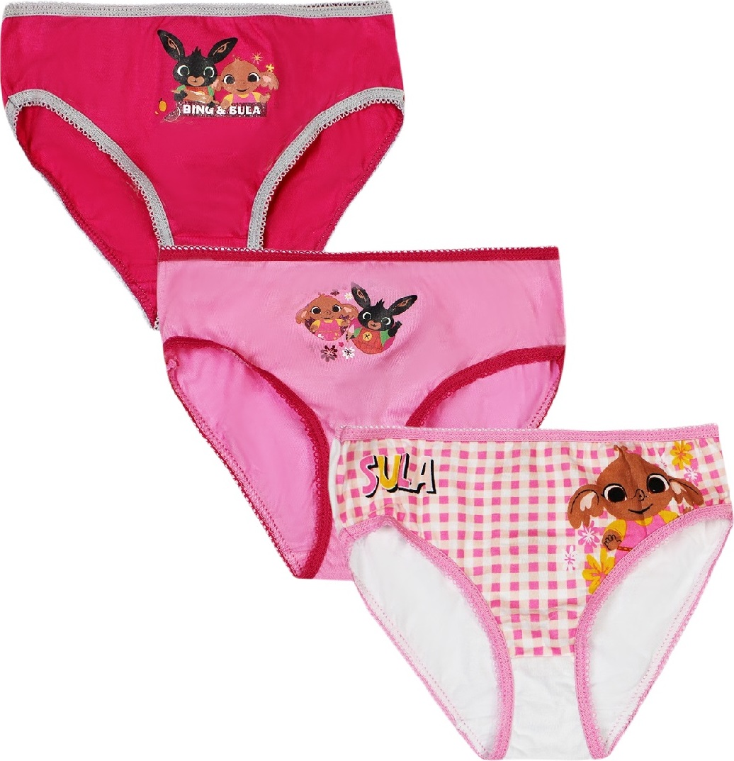 Trojbalenie dievčenských nohavičiek Bing - ružová Veľkosť: 110