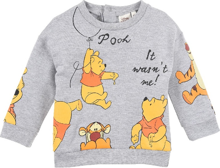 Sivá dojčenská mikina Winnie the Pooh Veľkosť: 67