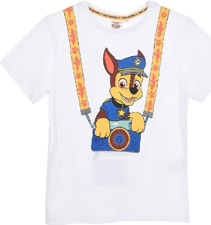 Biele chlapčenské tričko Paw Patrol Veľkosť: 116