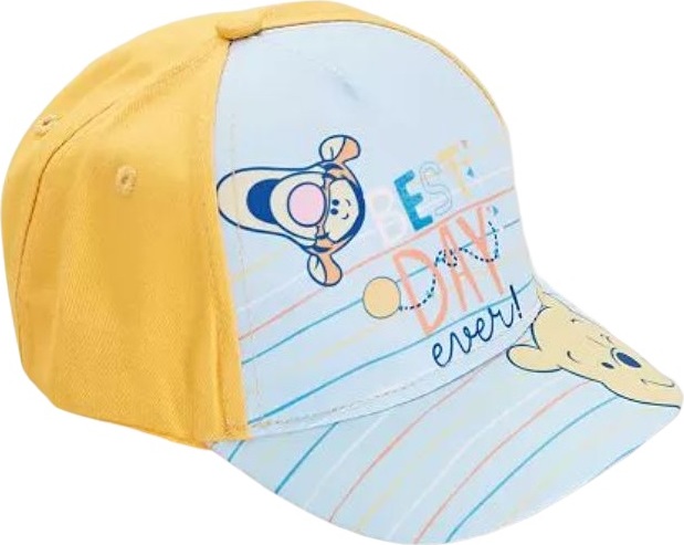 Žlto-modrá chlapčenská šiltovka Winnie the Pooh Veľkosť: 48