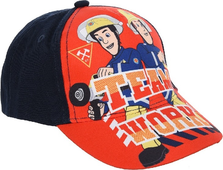 Modro-červená chlapčenská šiltovka Fireman Sam Veľkosť: 52