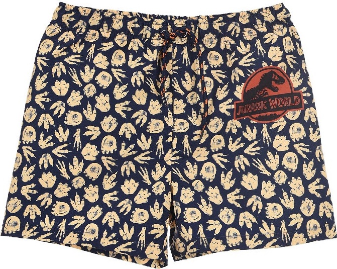 Tmavomodré vzorované chlapčenské plavky Jurassic World Veľkosť: 104