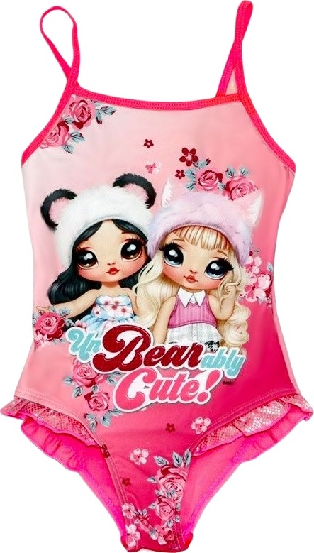 Tmavoružové jednodielne plavky Na! Na! Na! Surprise Veľkosť: 110