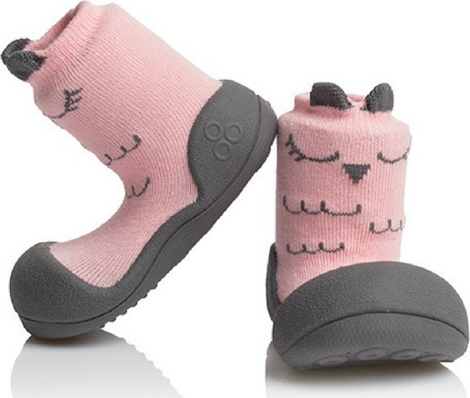 Attipas Ružovo-sivé prvé topánočky - malá sovy A17C Veľkosť: 25,5