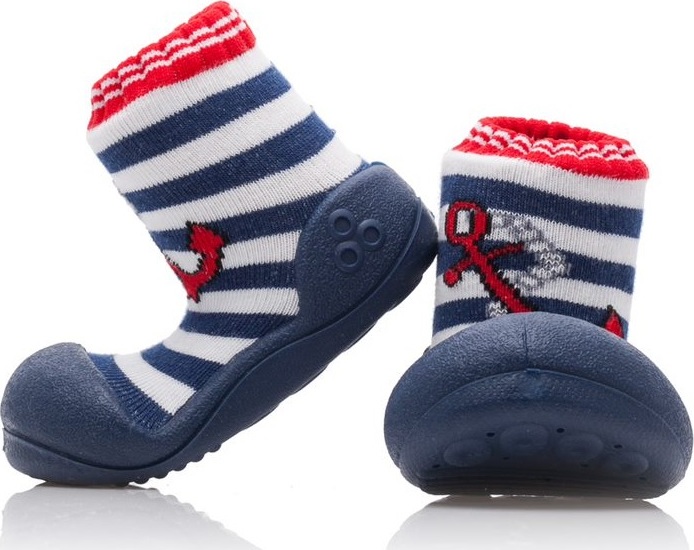 Attipas Modro-biele prvé topánôčky s námorným vzorom AM01 Veľkosť: 20