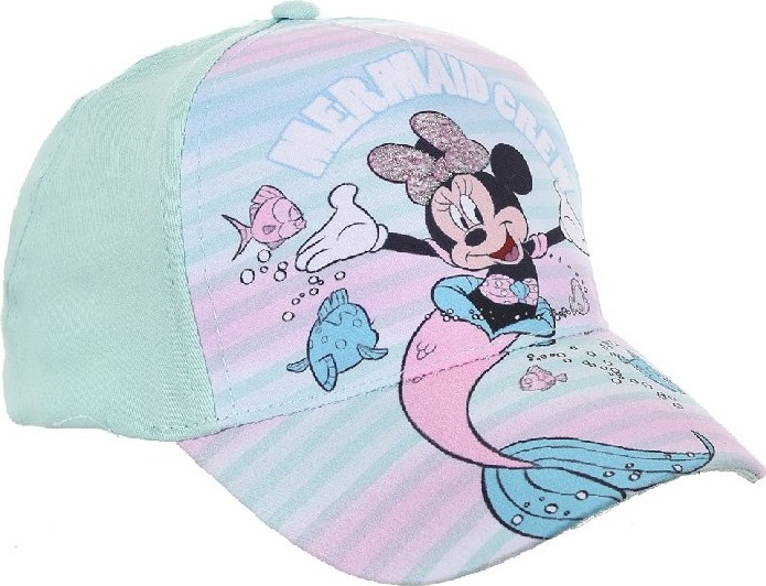 Svetlozelená dievčenská šiltovka Disney Minnie Mouse Veľkosť: 52