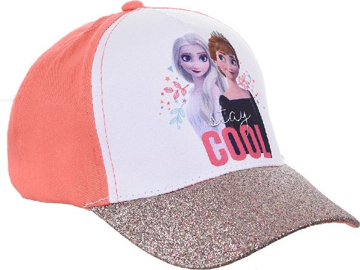 Bielo-oranžová dievčenská šiltovka Disney Frozen Veľkosť: 52