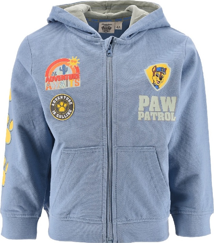 Modrá chlapčenská mikina s potlačou Paw Patrol Veľkosť: 98