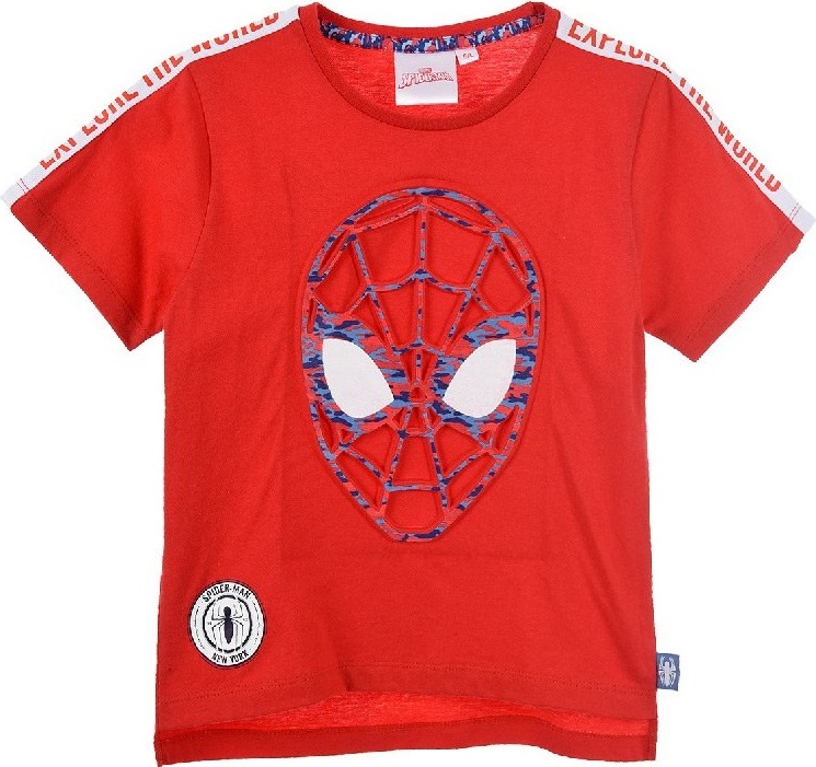 Červené chlapčenské tričko Marvel Spider-Man Veľkosť: 128
