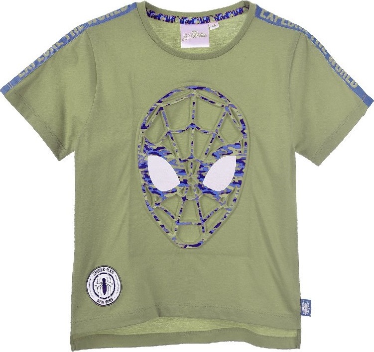 Khaki chlapčenské tričko Marvel Spider-Man Veľkosť: 98