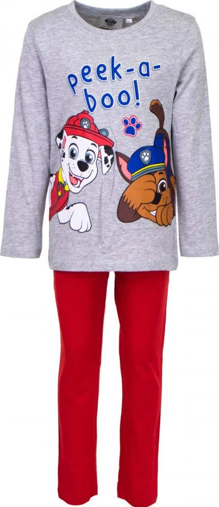 Sivo-červené dlhé pyžamo Paw Patrol Veľkosť: 116