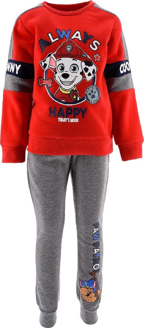 Červeno-sivá chlapčenská teplákovka Paw Patrol Veľkosť: 104