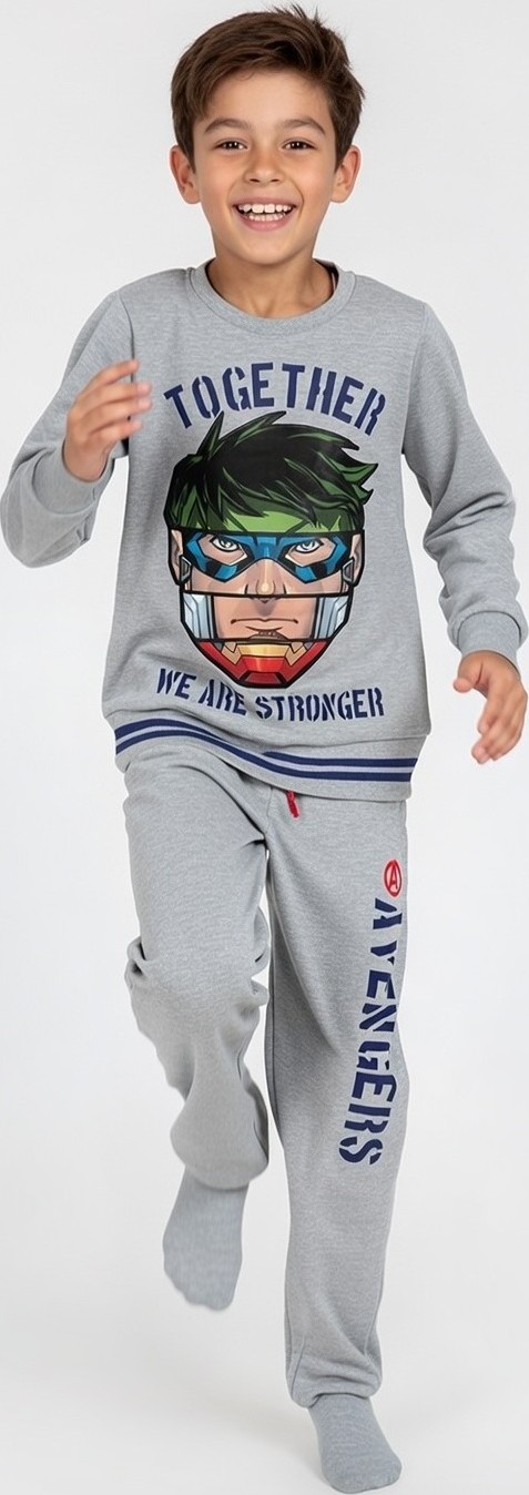 Sivá tepláková súprava Marvel Avengers Veľkosť: 116